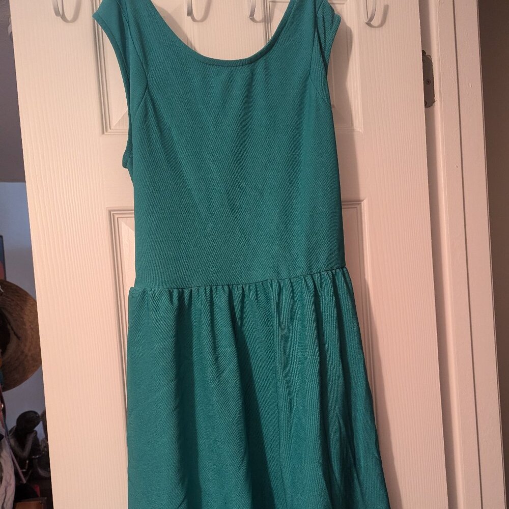 Teal/Seafoam backless dress